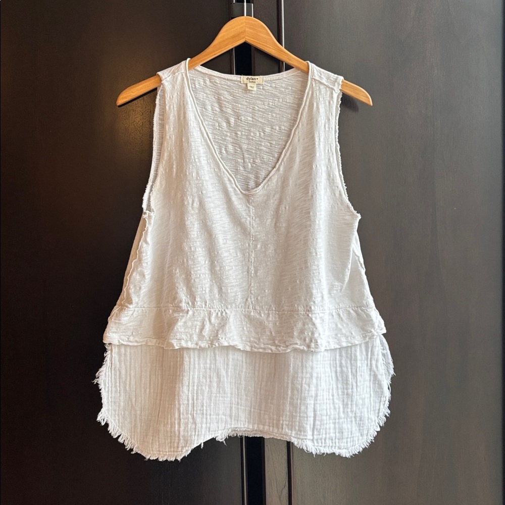 Dylan White Layered Tank Top - Picture 5 of 14